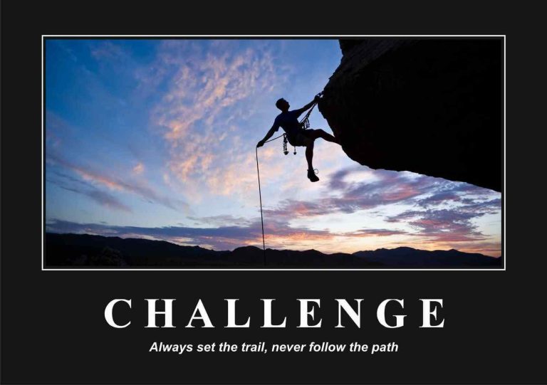 Challenge Motivational Posters A4 : A3 - Lazer Art & Frame