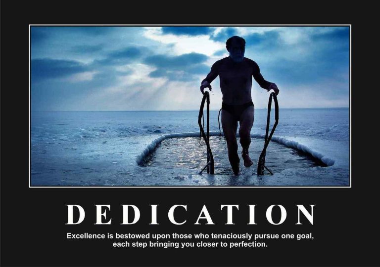 Dedication Motivational Posters A4 : A3 - Lazer Art & Frame