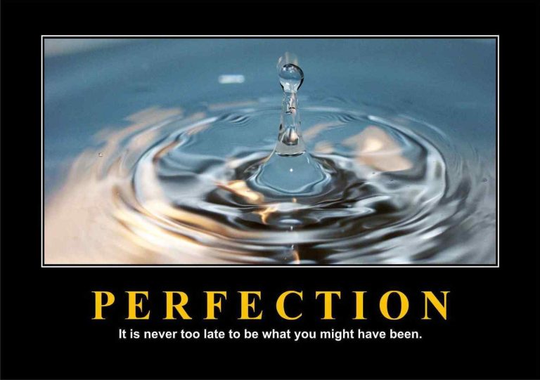 Perfection Motivational Posters A4 : A3 - Lazer Art & Frame
