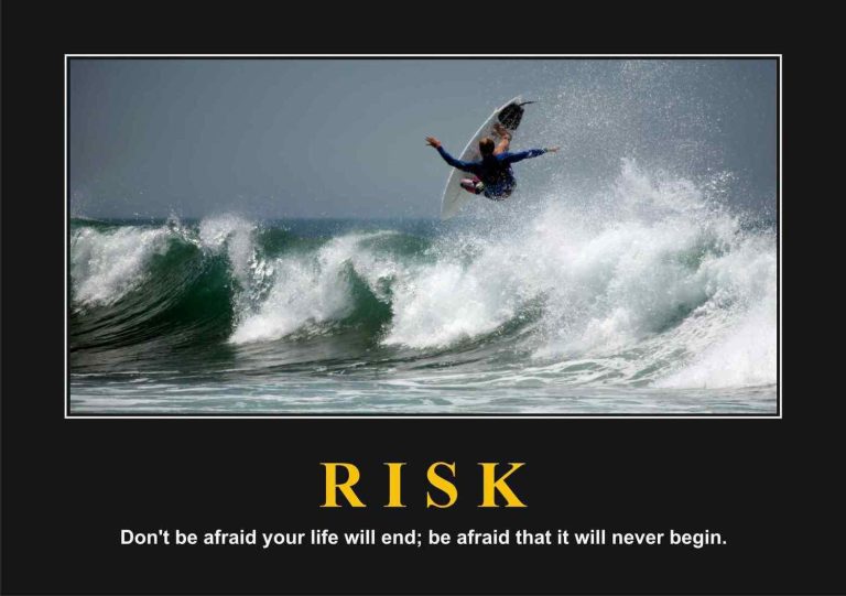 Risk Motivational Posters A4 : A3 - Lazer Art & Frame