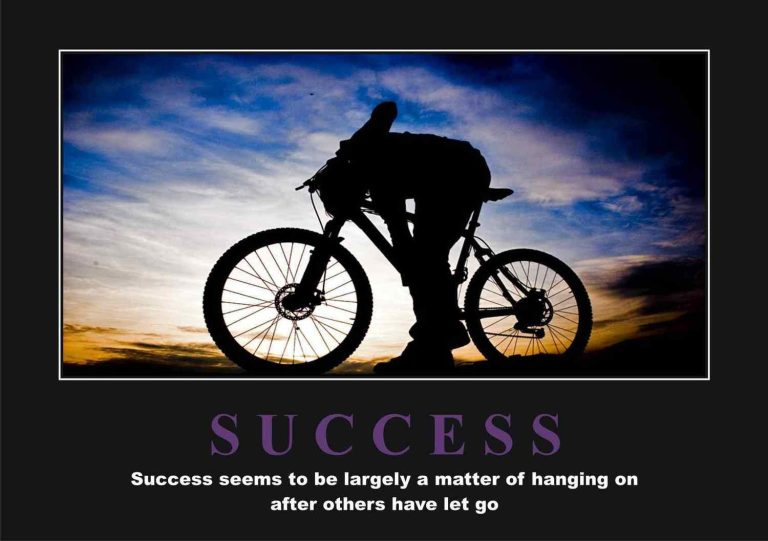 Success ‑ Cycle Motivational Posters A4 : A3 - Lazer Art & Frame
