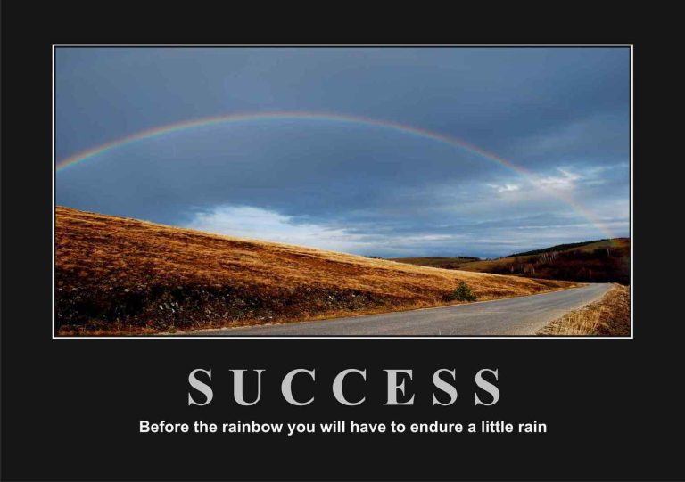 Success ‑ Rainbow Motivational Posters A4 : A3 - Lazer Art & Frame