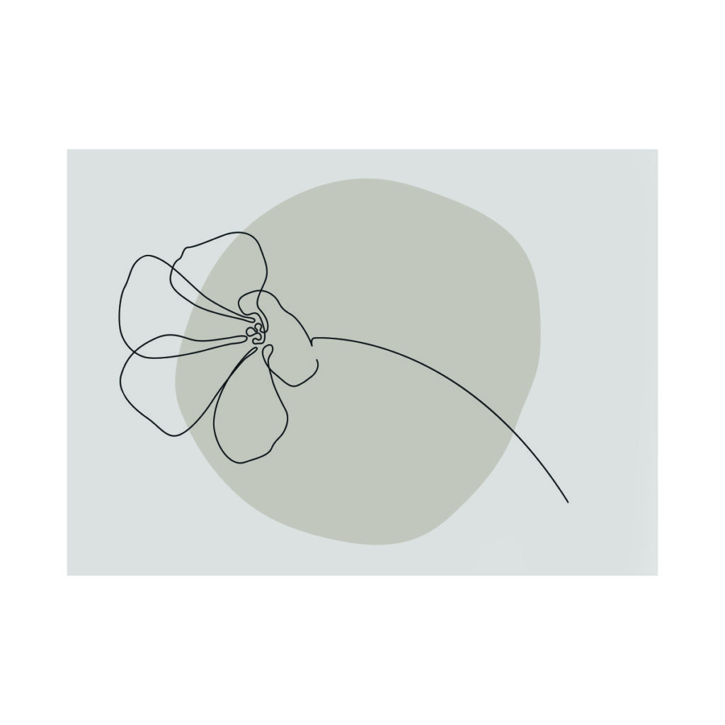 Minimal Floral Line Art Canvas Print - Custom Canvas Wall Art
